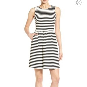 Madewell black and white stripe tank dress medium